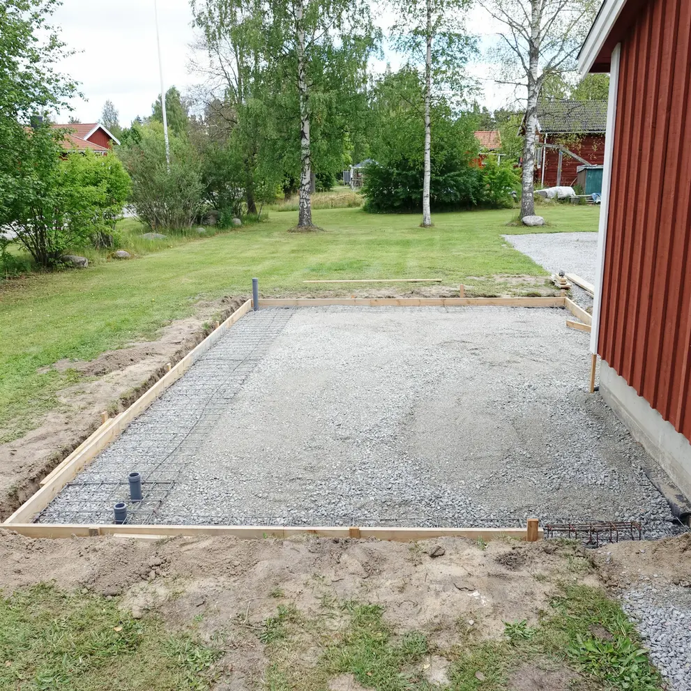 anlagga husgrund gjuta platta vallentuna upplands vasby taby
