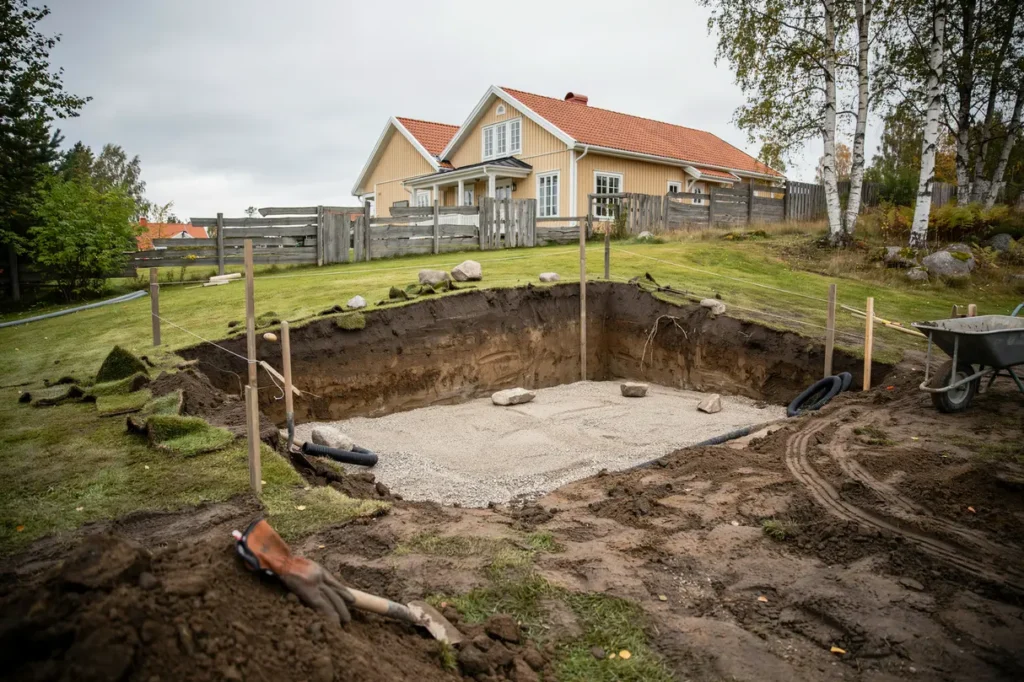 schakta f r garage eller carport p villatomten markarbete h jds ttning och vanliga fallgropar